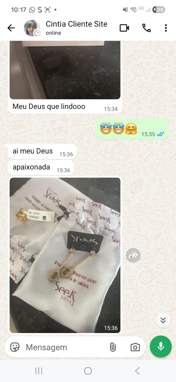 Conversa real com Cintia